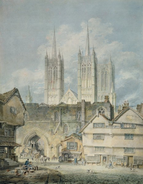 Joseph Mallord William Turner, Cathedral church at Lincoln, 1795 (watercolour)