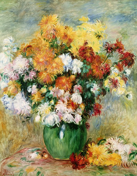 Pierre-Auguste Renoir, Bouquet of Chrysanthemums, c.1884 (oil on canvas)