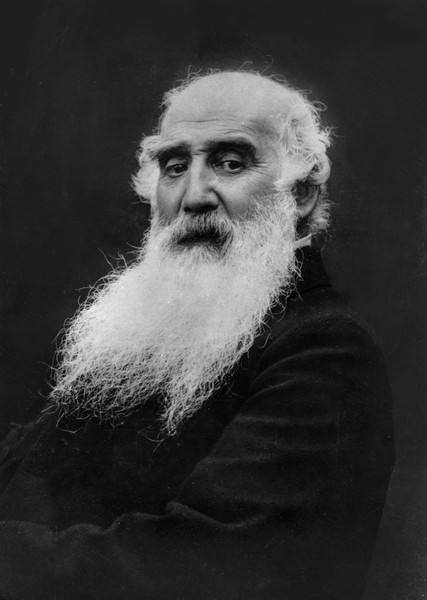 French Photographer, Camille Pissarro (b/w photo) (Maler, Künstler, Bart, weißhaarig, alter Mann, Portrait, Fotografie, Nostalgie, Wohnzimmer, Galerie, Wunschgröße, schwarz/weiß)