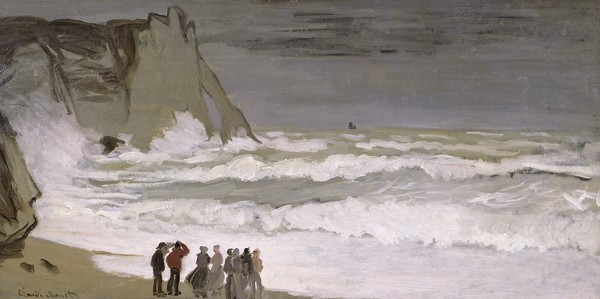 Claude Monet, Rough Sea at Etretat, 1868-69 (oil on canvas)