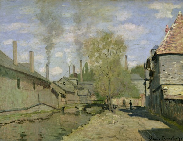 Claude Monet, The Stream of Robec at Rouen, 1872 (oil on canvas)