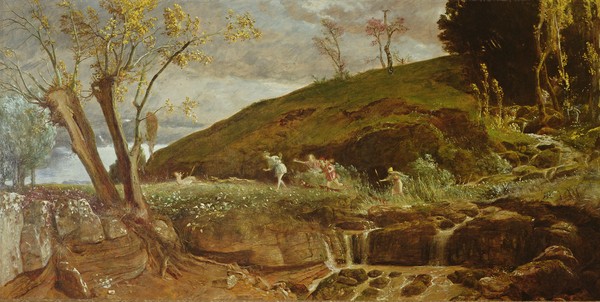 Arnold Bocklin, The Hunt of Diana, 1896 (oil on canvas) (Landschaft, Göttin, Jagd, Mythologie, Symbolismus, Wunschgröße, Klassiker, Wohnzimmer, bunt)