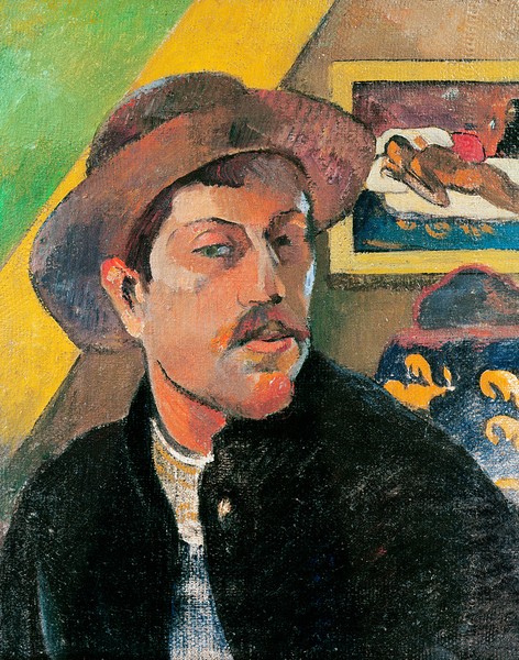 Paul Gauguin, Self Portrait in a Hat, 1893-94 (oil on canvas)