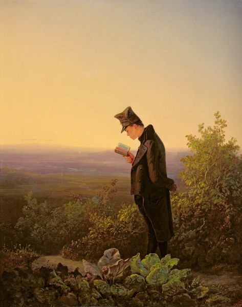 Carl Spitzweg, Reading the Breviary, The Evening (oil on canvas)