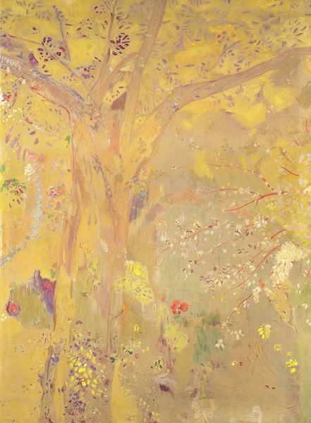 Odilon Redon, Yellow Tree (decorative panel for the Domecy residence), 1900-01 (oil, tempera & pastel on canvas)