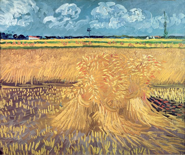Vincent van Gogh, Wheatfield with Sheaves, 1888 (oil on canvas)