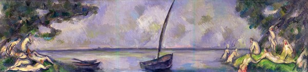 Paul Cézanne, Boat and Bathers (oil on canvas)
