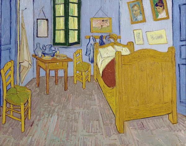 Vincent van Gogh, Van Gogh's Bedroom at Arles, 1889 (oil on canvas)