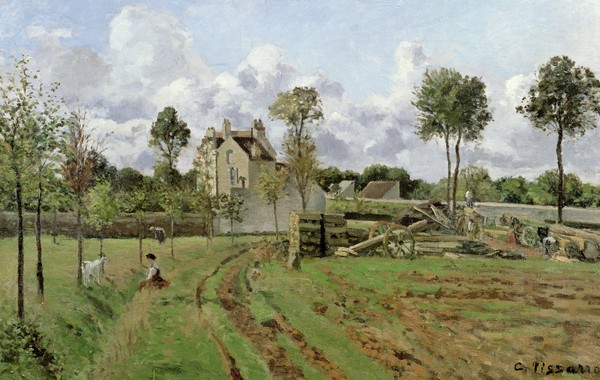 Camille Pissarro, Landscape, Louveciennes, c.1872 (oil on canvas)