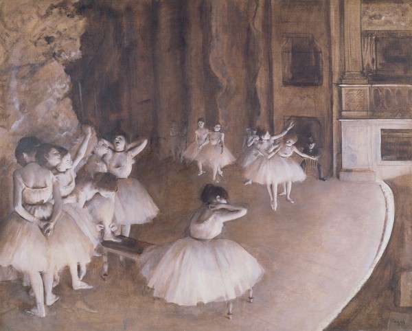 Edgar Degas, Ballet Rehearsal on the Stage, 1874 (oil on canvas)