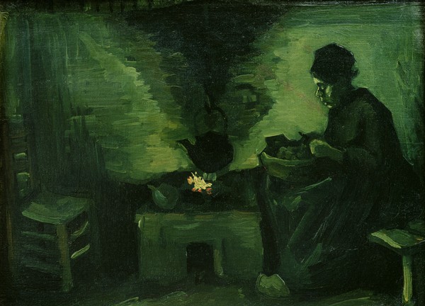 Vincent van Gogh, Peasant Woman by the Hearth, c.1885 (oil on canvas laid on board)