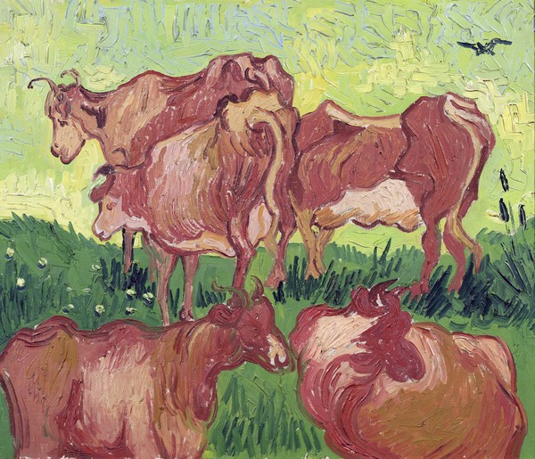 Vincent van Gogh, Cows, 1890 (oil on canvas)