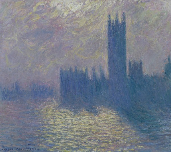 Claude Monet, The Houses of Parliament, Stormy Sky, 1904 (oil on canvas)