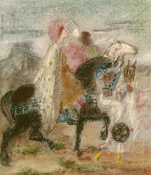 Gustave Moreau, The Three Magi, started in 1860 and reworked after 1882 (pastel on paper)