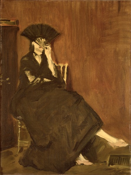 Edouard Manet, Berthe Morisot (1841-95) with a Fan, 1872 (oil on canvas)