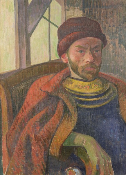 Meyer Isaac de Haan, Self Portrait in Breton Costume, c.1889 (oil on canvas) (Portrait, Selbstportrait, Kostüm, bretonische Kleidung, Kappe, Umhang, Klassiker, Malerei, Wohnzimmer, Wunschgröße, bunt)