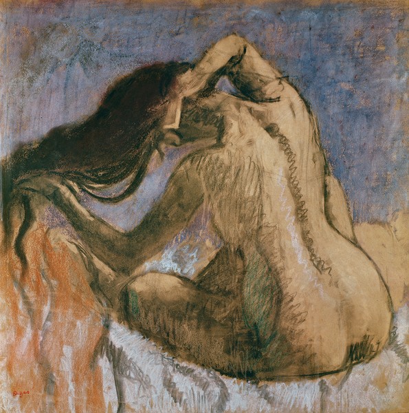 Edgar Degas, Woman Combing her Hair, 1905-10 (pastel on paper)