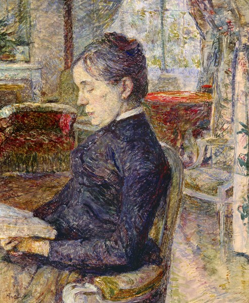Henri de Toulouse-Lautrec, Adele Tapie de Celeyran (1840-1930) Countess of Toulouse-Lautrec-Monfa in the Salon of Chateau de Malrome, 1887 (oil on canvas)