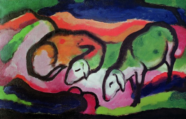 Franz Marc, Sheep, 1912 (oil on canvas)