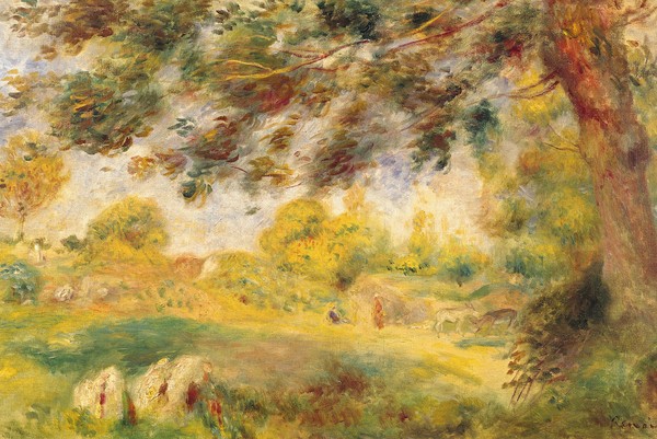Pierre-Auguste Renoir, Spring Landscape (oil on canvas)