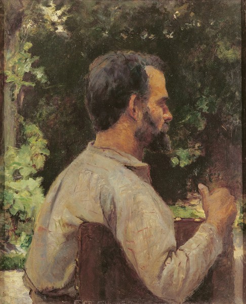 Henri de Toulouse-Lautrec, Head of a Man, Monsieur Etienne Devismes, 1882 (oil on canvas)