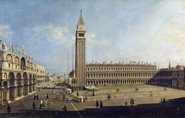 Canaletto, Piazza San Marco, Venice (oil on canvas)