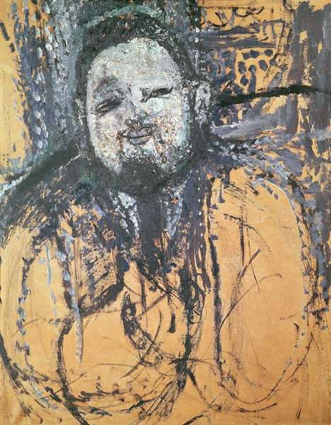 Amedeo Modigliani, Diego Rivera (1886-1957) 1916 (oil on canvas) (Portrait, Gesicht,Künstler, Bildnis,  Expressionismus, klassische Moderne, Malerei, Wohnzimmer, Treppenhaus, Wunschgröße, gelb/schwarz)