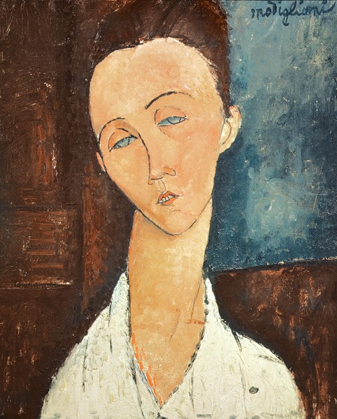 Amedeo Modigliani, Portrait of Lunia Czechowska, 1918 (oil on canvas) (Portrait, Bildnis, Gesicht, Frau,  Expressionismus, klassische Moderne, Malerei, Wohnzimmer, Treppenhaus, Wunschgröße, bunt)