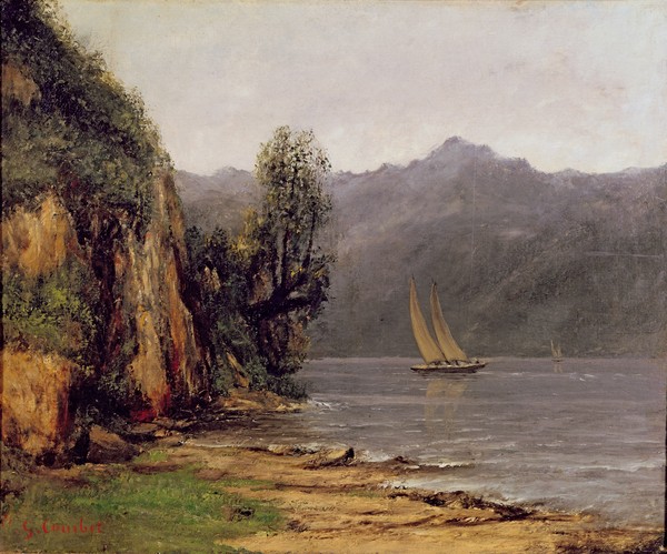 Gustave Courbet, View of Leman Lake, c.1873-77 (oil on canvas)