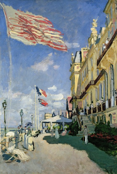 Claude Monet, The Hotel des Roches Noires at Trouville, 1870 (oil on canvas)