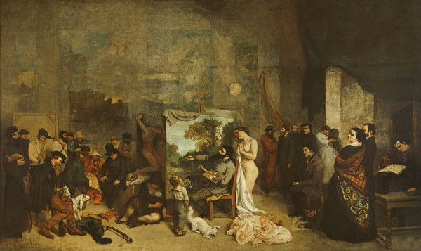 Gustave Courbet, The Studio of the Painter, a Real Allegory, 1855 (oil on canvas)