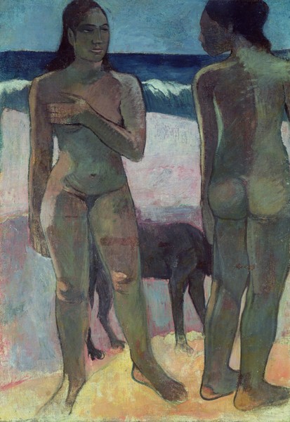 Paul Gauguin, Two Tahitian Women on the Beach, 1891 (oil on canvas)