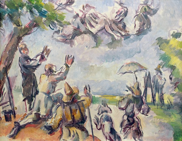 Paul Cézanne, Apotheosis of Delacroix (oil on canvas)