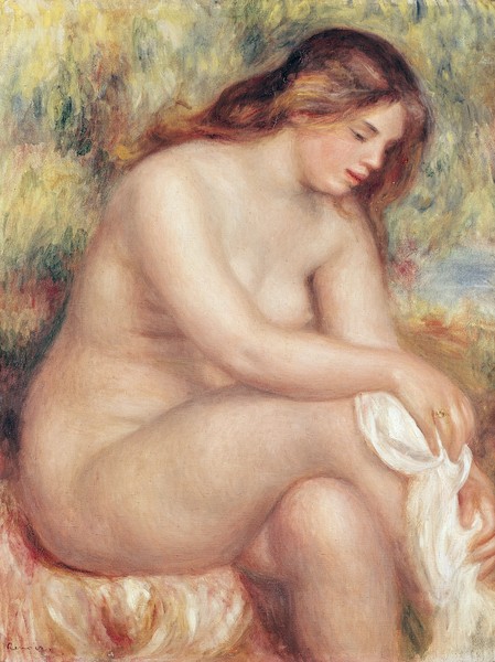 Pierre-Auguste Renoir, Bather Drying Herself, c.1910 (oil on canvas)