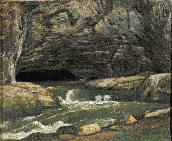 Gustave Courbet, The Source of the Loue or La Grotte Sarrazine (oil on canvas)