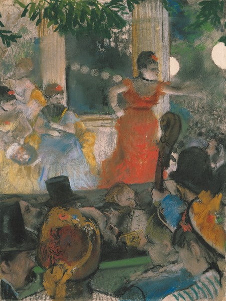 Edgar Degas, Cafe Concert at Les Ambassadeurs, 1876-77 (pastel on paper)