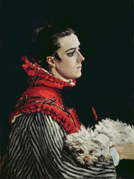 Claude Monet, Camille Monet (1847-79) in a Red Cape, 1866 (oil on canvas)