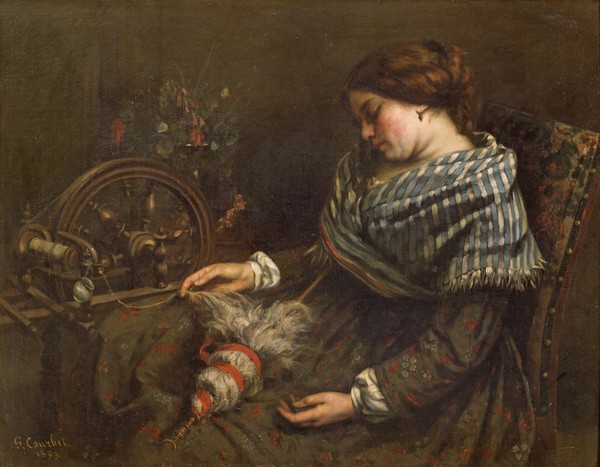 Gustave Courbet, The Sleeping Embroiderer, 1853 (oil on canvas)