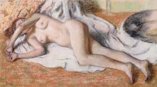 Edgar Degas, After the Bath or, Reclining Nude, c.1885 (pastel on paper)