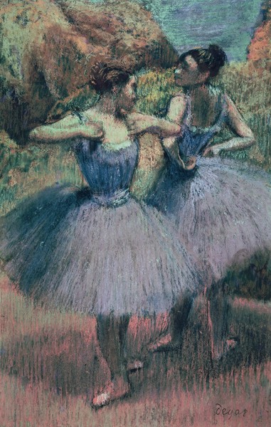 Edgar Degas, Dancers in Violet (pastel on paper)