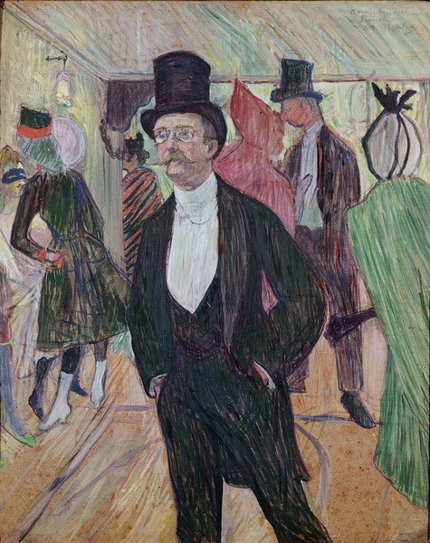 Henri de Toulouse-Lautrec, Monsieur Fourcade, 1889 (gouache & pastel on cardboard)