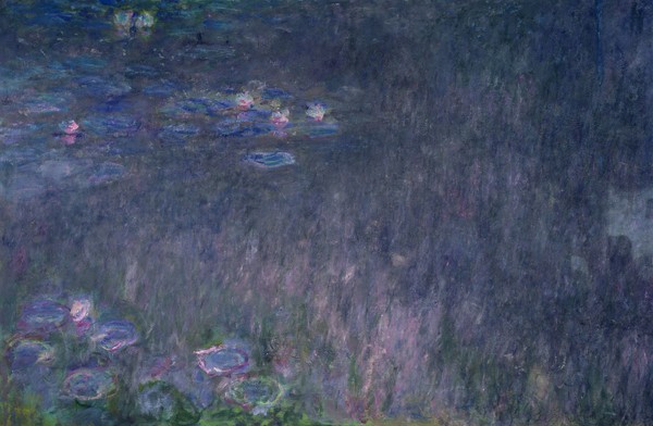 Claude Monet, Waterlilies: Reflections of Trees, detail from the left hand side, 1915-26 (oil on canvas)