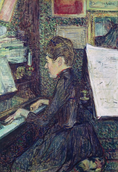 Henri de Toulouse-Lautrec, Mademoiselle Dihau (1843-1935) at the Piano, 1890 (oil on canvas)