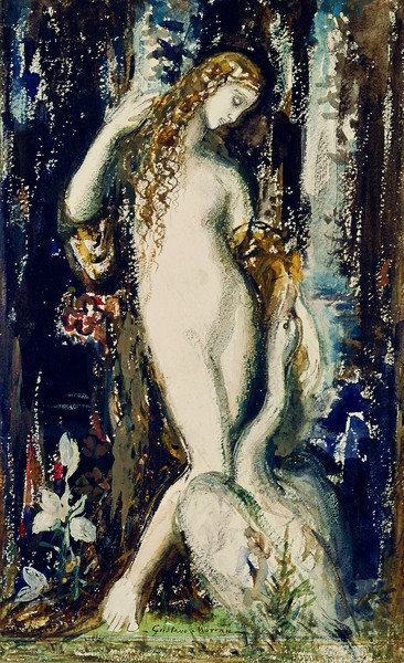 Gustave Moreau, Leda (w/c on paper)