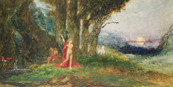 Gustave Moreau, Pasiphae and the Bull, c.1876-80 (w/c & gouache on paper)