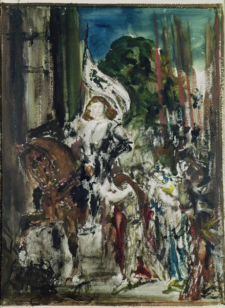 Gustave Moreau, Joan of Arc (w/c on paper)