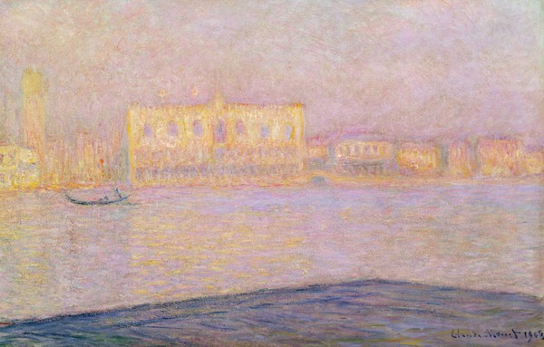 Claude Monet, The Ducal Palace from San Giorgio, 1908 (oil on canvas)