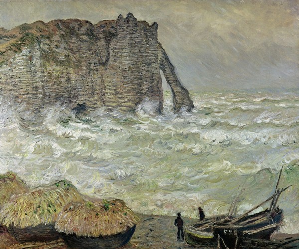 Claude Monet, Rough Sea at Etretat, 1883 (oil on canvas)