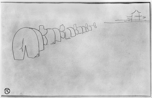 Henri de Toulouse-Lautrec, Theory of Elephants, 1896 (pencil on paper) (b/w photo)