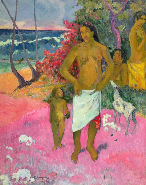 Paul Gauguin, A Walk by the Sea, 1902 (oil on canvas)